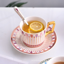 HOT SELLING Luxury cup and saucers sets coffee cups sets Europe fine bone china coffee cup and saucer tea set